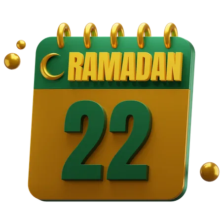 Día 22 ramadán  3D Icon