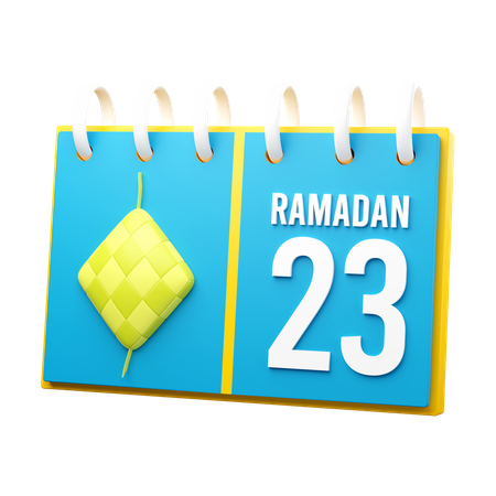 Día 23 calendario de ramadán  3D Icon