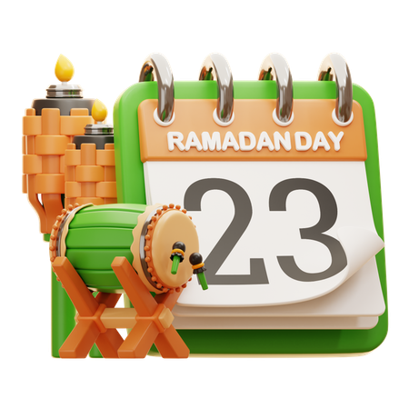 Dia 23 Ramadã  3D Icon