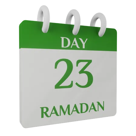 Dia 23 Ramadã  3D Illustration