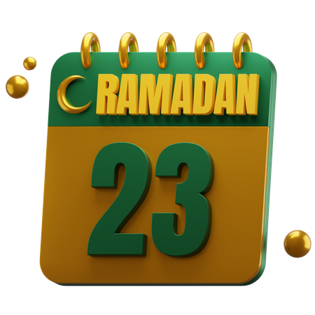 Dia 23 Ramadã  3D Icon