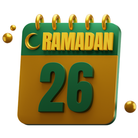 Dia 26 Ramadã  3D Icon