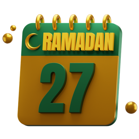 Dia 27 Ramadã  3D Icon