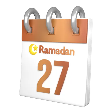 Calendario Do Ramada Com Ilustracao 3 D 3D Icon
