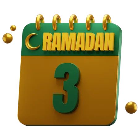 Dia 3 Ramadã  3D Icon