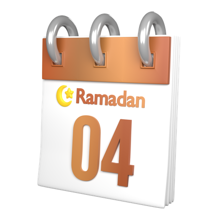 Dia 4 Ramadã  3D Icon