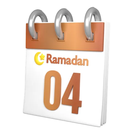 Dia 4 Ramadã  3D Icon