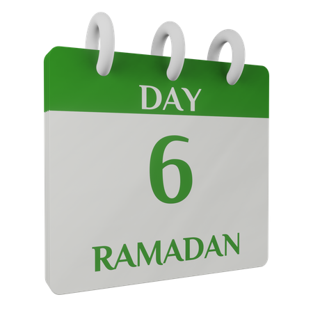 Día 6 ramadán  3D Illustration