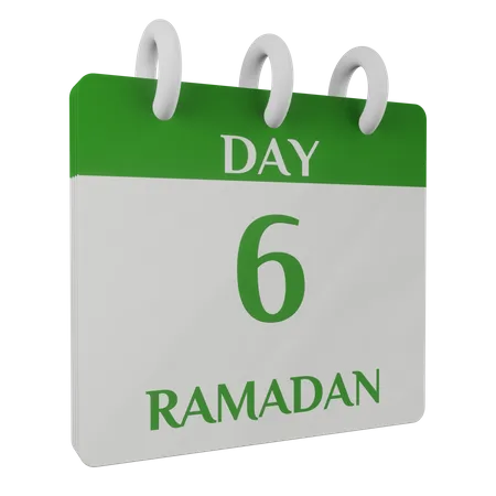 Día 6 ramadán  3D Illustration