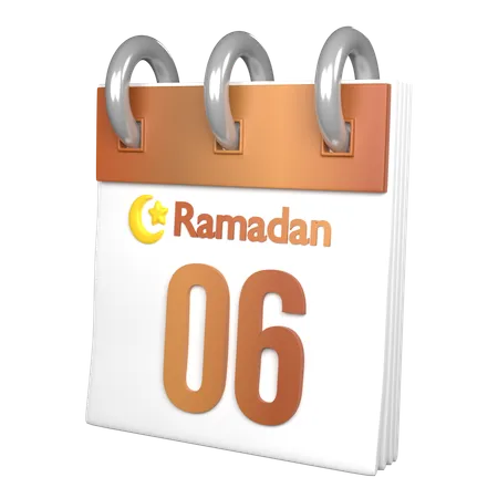 Día 6 ramadán  3D Icon