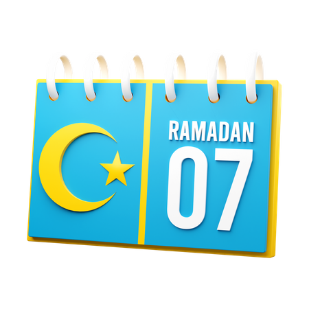 Día 7 calendario de ramadán  3D Icon