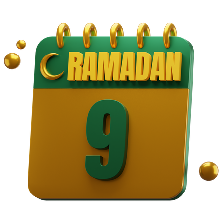 Dia 9 Ramadã  3D Icon