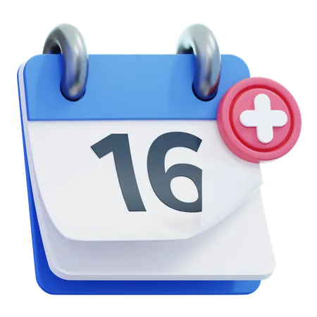 Dia do calendário 16  3D Icon