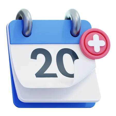 Dia do calendário 20  3D Icon