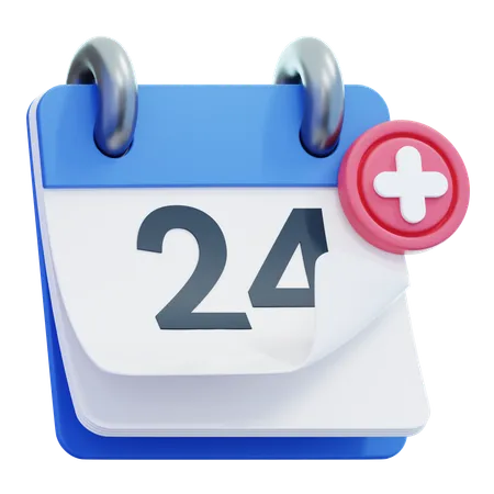 Dia do calendário 24  3D Icon