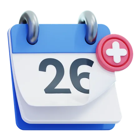 Dia do calendário 26  3D Icon