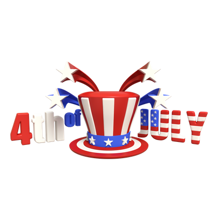 Dia da Independência Americana  3D Icon