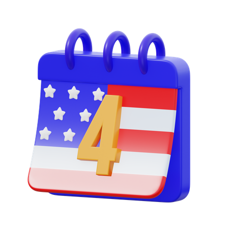 Dia da independência da América  3D Icon