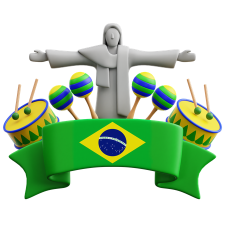 Dia da Independência do Brasil  3D Icon