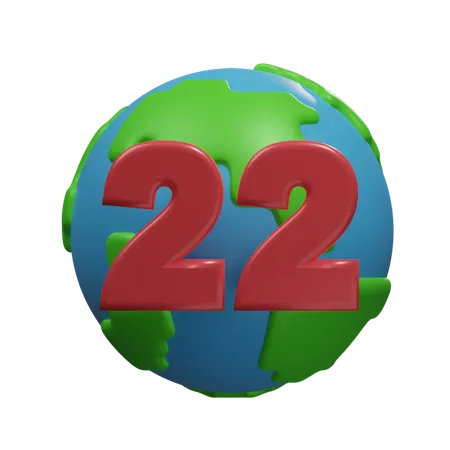 Dia da Terra  3D Icon