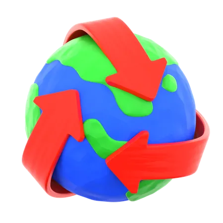 Dia da Terra  3D Icon