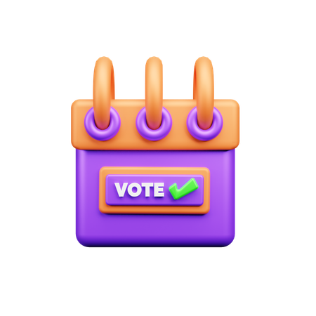 Dia de votação  3D Icon