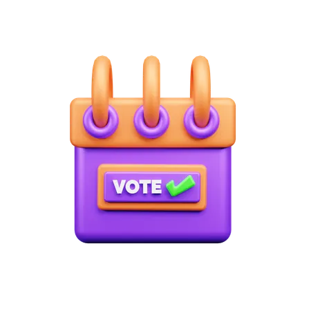 Dia de votação  3D Icon