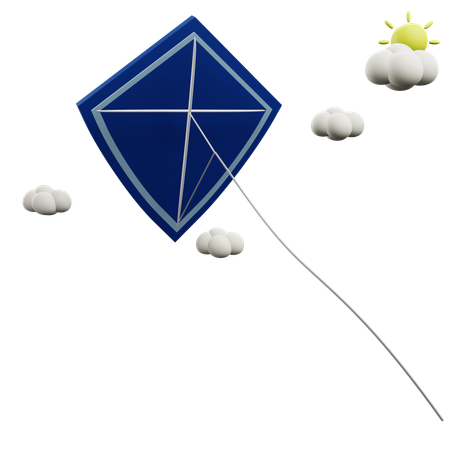 Dia de empinar pipa  3D Icon