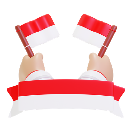 Día de la Independencia de Indonesia  3D Icon