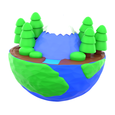 Día de la Tierra  3D Icon