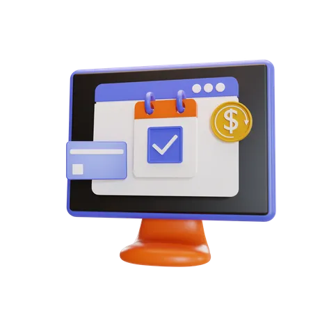 Dia de pagamento on-line  3D Icon