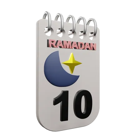 Día 10 del ramadán  3D Icon