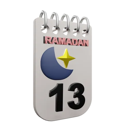 Día 13 del ramadán  3D Icon