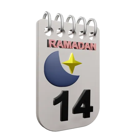 Día 14 del ramadán  3D Icon