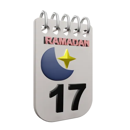 Día 17 del ramadán  3D Icon