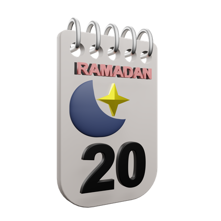 Día 20 del ramadán  3D Icon