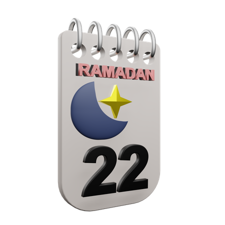Día 22 del ramadán  3D Icon