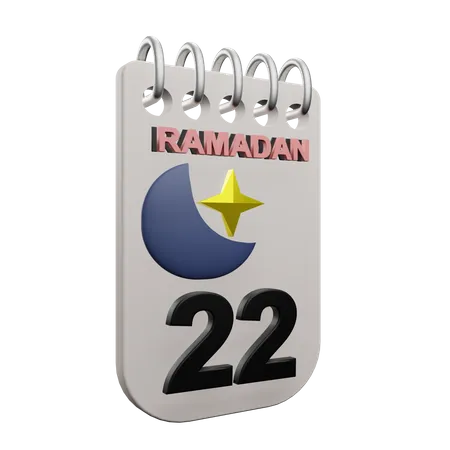 Día 22 del ramadán  3D Icon