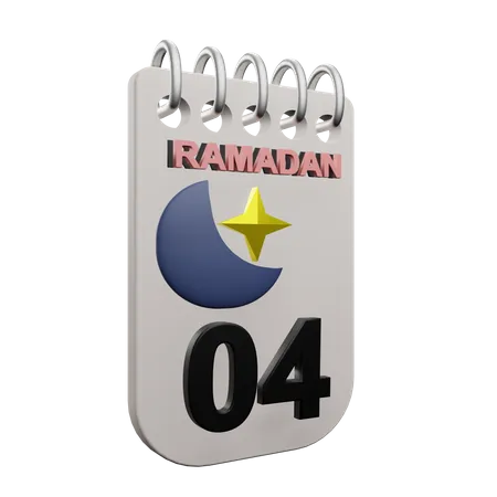 Día 4 del ramadán  3D Icon