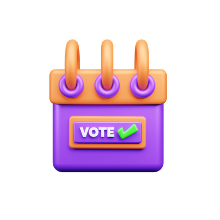 Dia de la votacion  3D Icon