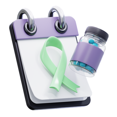 Dia del cancer  3D Icon