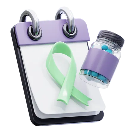 Dia del cancer  3D Icon