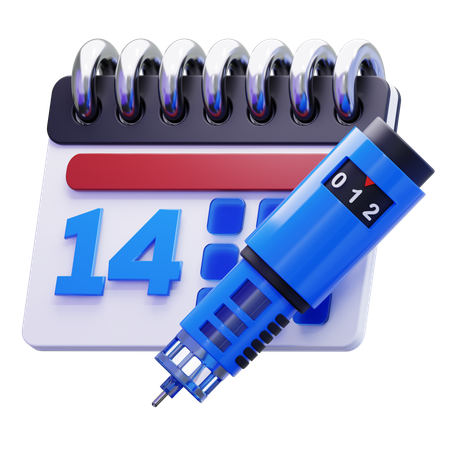 Dia do Diabetes  3D Icon