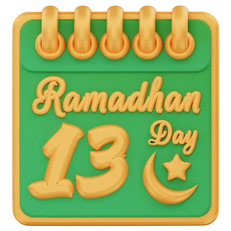 Dia 13 do ramadã  3D Icon