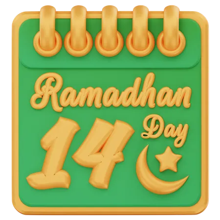 Dia 14 do ramadã  3D Icon