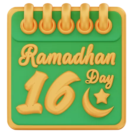 Dia 16 do ramadã  3D Icon