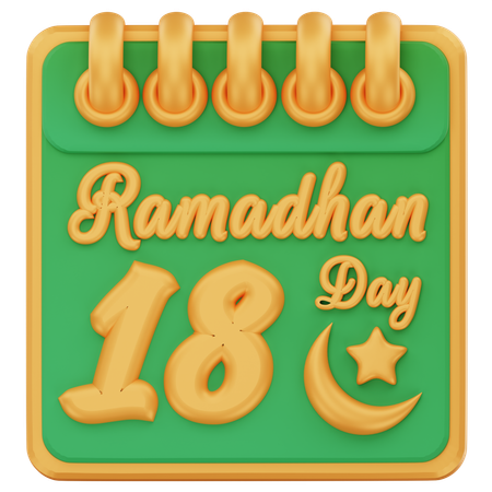 Dia 18 do ramadã  3D Icon