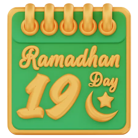 Dia 19 do ramadã  3D Icon