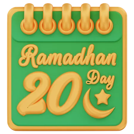 Dia 20 do ramadã  3D Icon