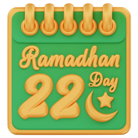 Dia 22 do ramadã  3D Icon